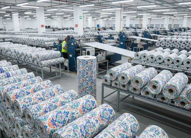 High volume industrial textile printing